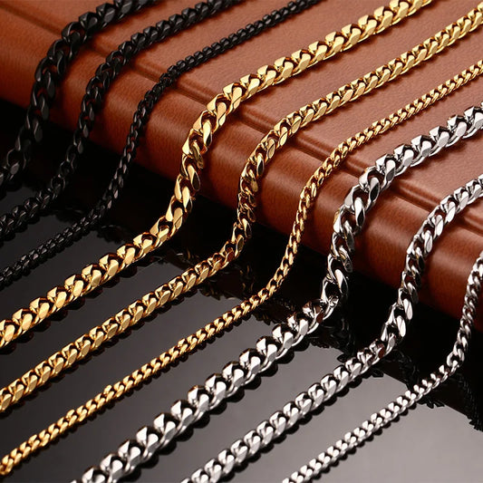 Stainless Steel Cuban Link Chain Bracelet/Necklace – Bold Style, Built to Last!