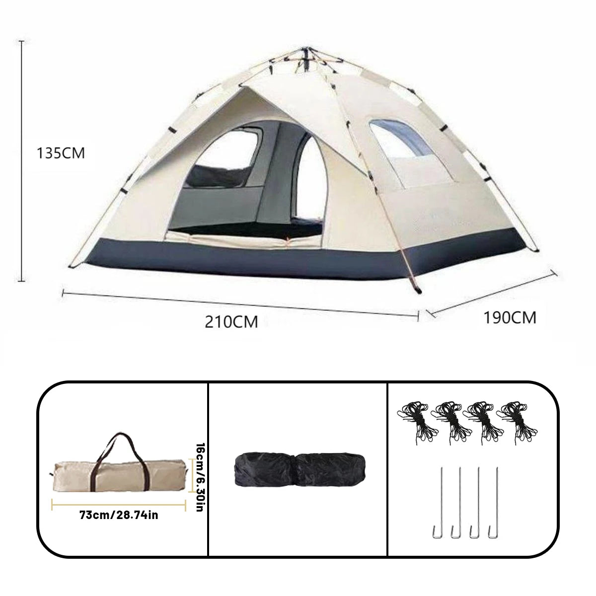 Quick-Opening Tent for Instant Camping – Set Up in Seconds, Relax for Hours!